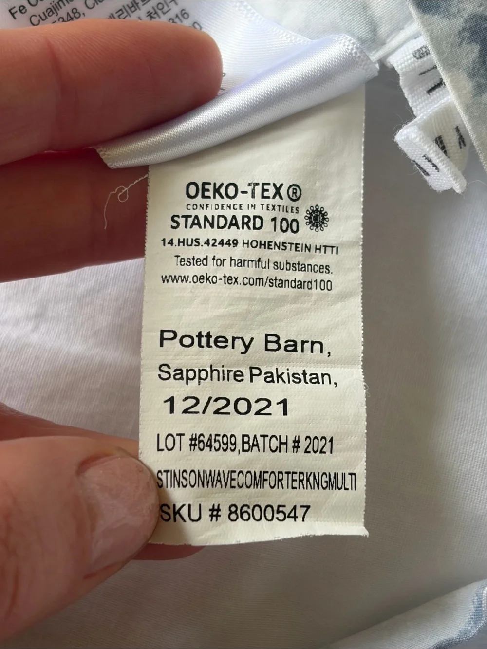 Pottery Barn Stinson Wave Percale 100% Cotton King Pillowcase Shams Set of 2